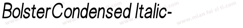 BolsterCondensed Italic字体转换